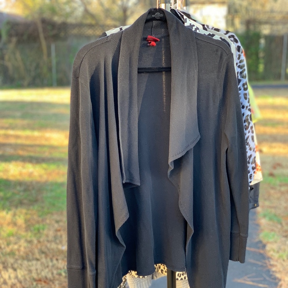 Black drape cardigan